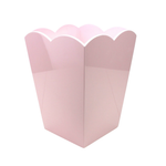 Scallop Bin - Pale Pink, 12"H