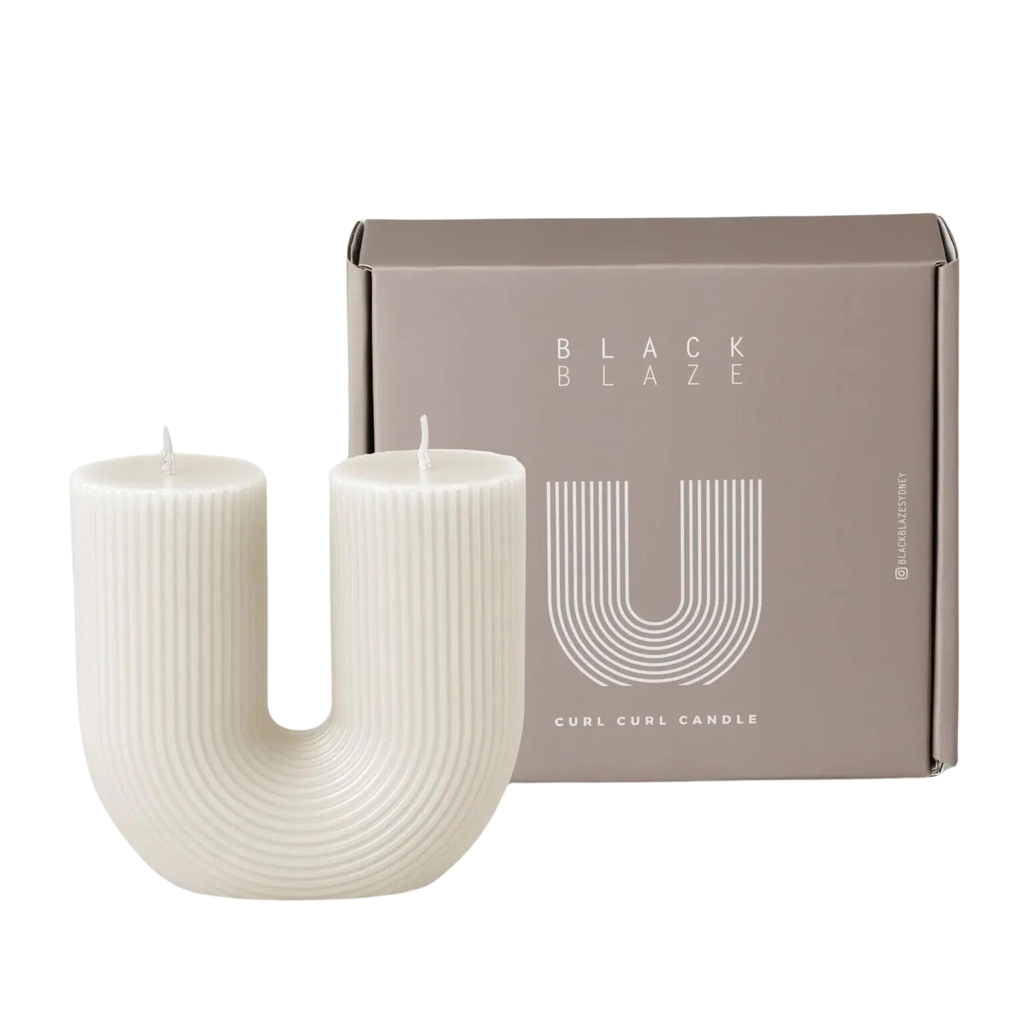 Curl Curl Candle, White