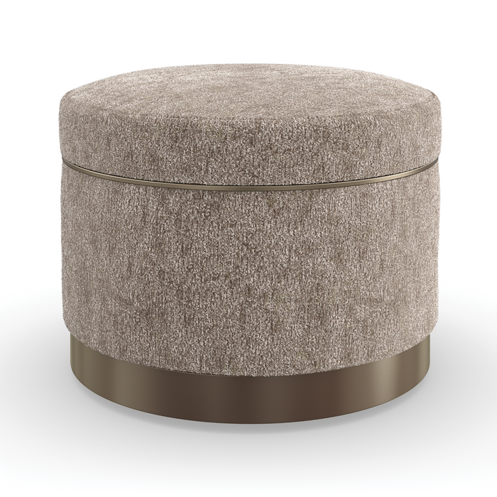 Ritz Storage Ottoman, 20"dia x 15.25"H