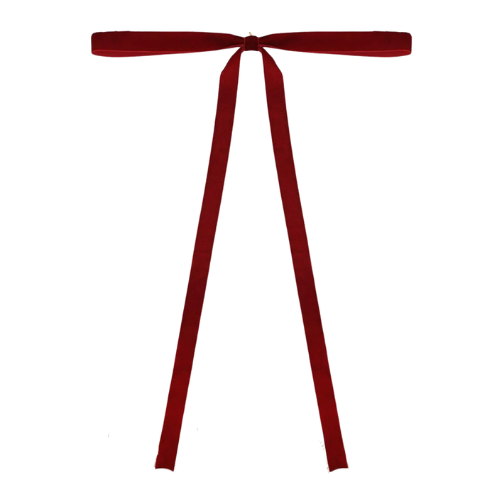 Red Velvet Ribbon Bow, 23.5"