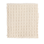 Stonewashed Cotton Waffle Weave Tea Towel, Natural