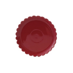 8" Round Stoneware Scalloped Plate, 3 Colors