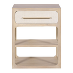Reveal Nightstand 24", Navajo Case / Snowdrift Raffia