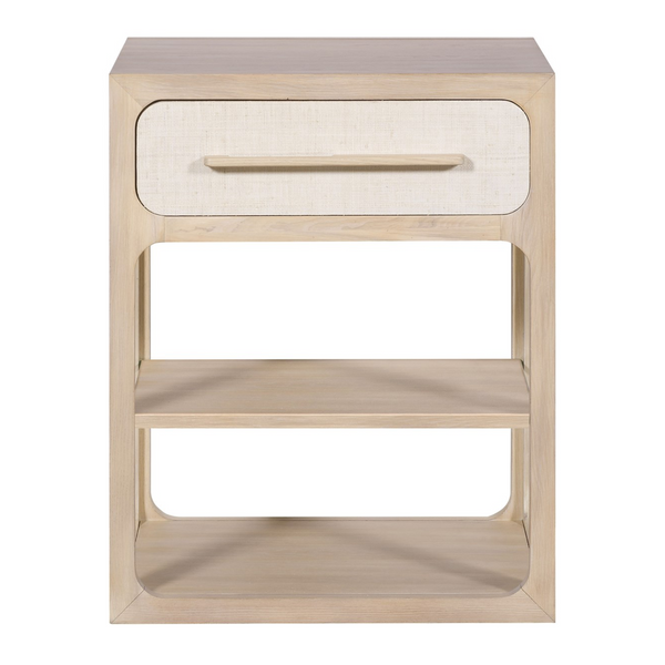 Reveal Nightstand 24", Navajo Case / Snowdrift Raffia