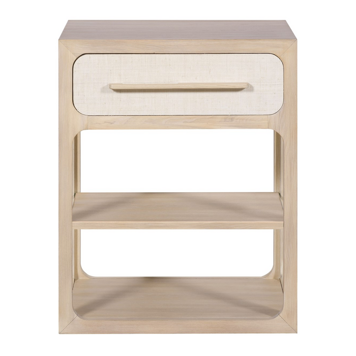 Reveal Nightstand 24", Navajo Case / Snowdrift Raffia