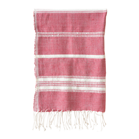 Aden Cotton Hand Towel, Red