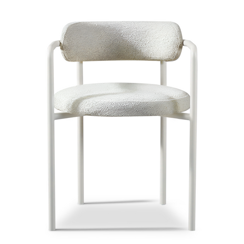 Porto Dining Chair, Aluminum Bone/ Riviera Ivory
