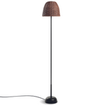 Atticus Outdoor 45" Floor Lamp, Graphite Brown/Brown Shade