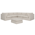 Reve Sectional, Effie Linen with moveable Ottoman