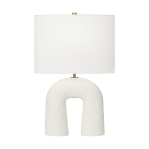 Aura Small Table Lamp, Matte White Ceramic