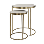 Aragon Nesting Tables, S/2, White