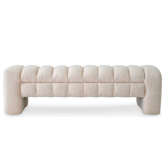Taranto Bench, Cascade Off White, 58"