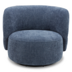 Joyce Navy Swivel Armless Chair, Performance Fabric