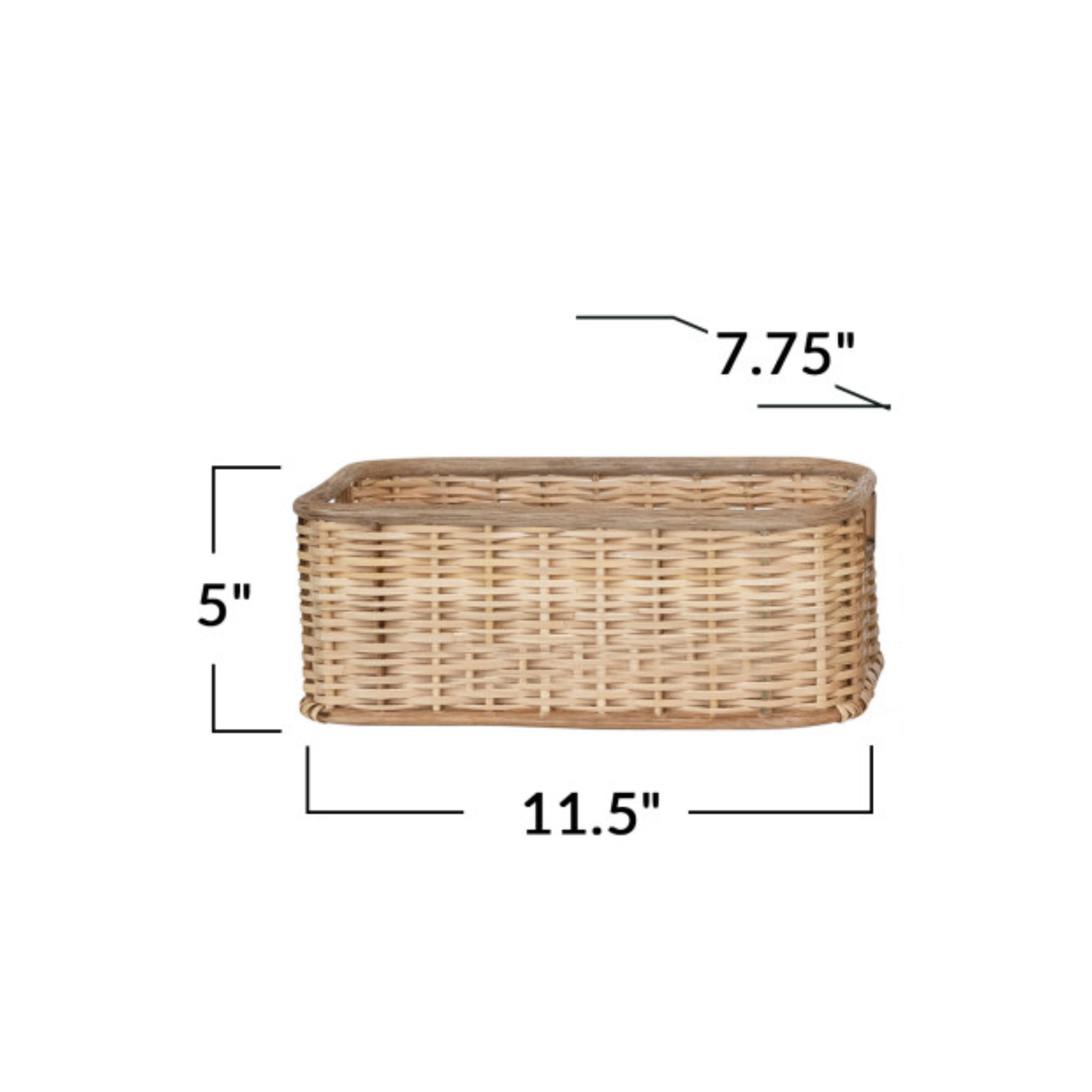 Palm & Rattan Baskets w/ Handles, 3 Sizes