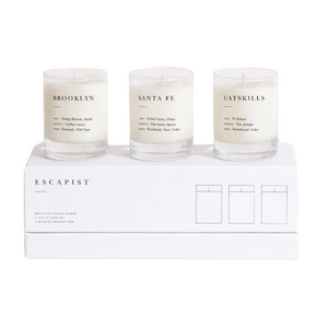 Escapist Mini Candle Set, Smoke & Woods