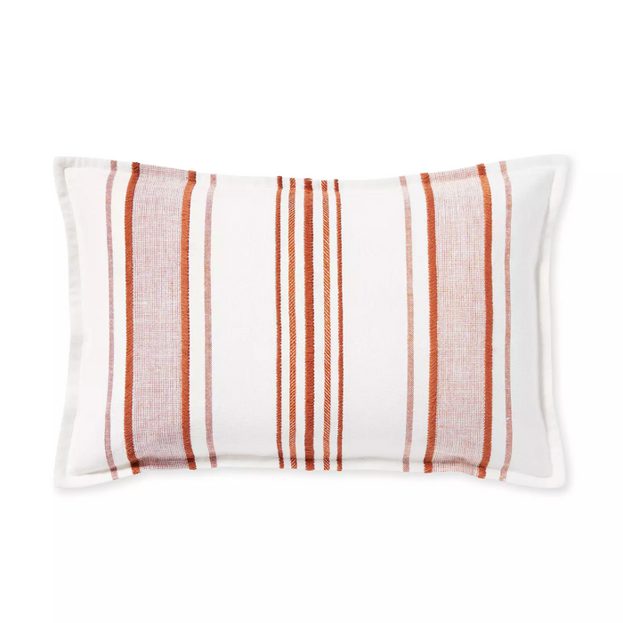 Milos Pillow, Persimmon, 14" x 22"