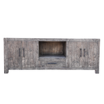 Reclaimed Elm Media Console, Old Grain, 62"L x 18"D x 23"H