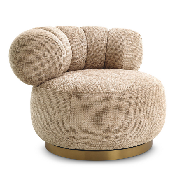Phedra Swivel Chair, Lyssa Sand