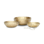 Decorative Cast Aluminum Bowls, Brass