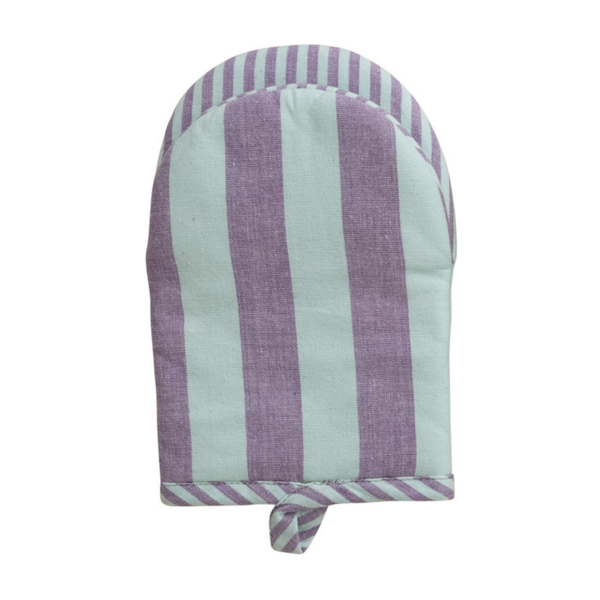 Woven Cotton Striped Oven Mitt, 3 Colours, Sold Separately