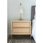 Avida Nightstand, Champagne Gold/Cream