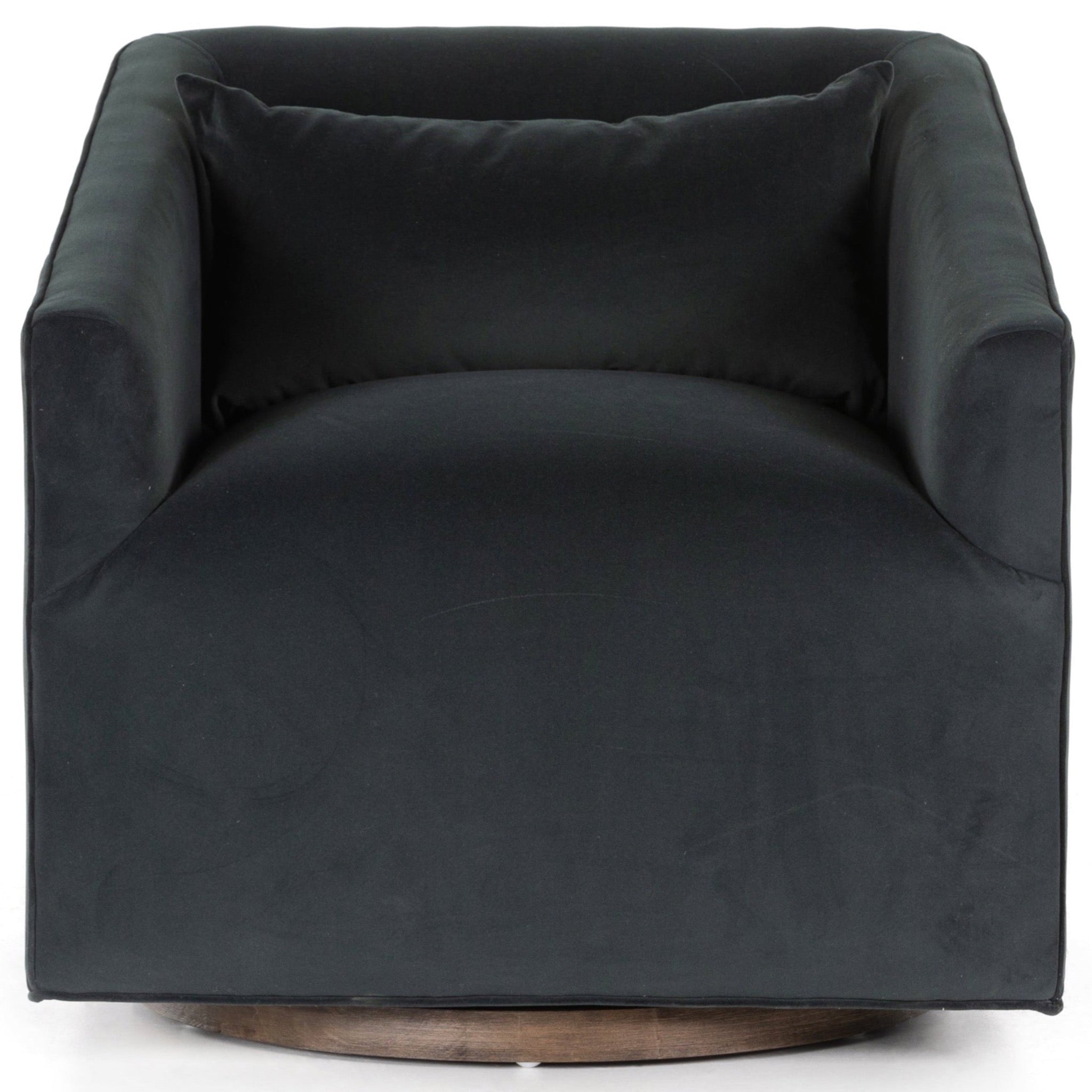 York Swivel Chair - Modern Velvet Smoke