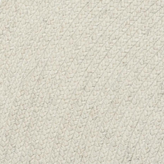 Braid Round Rug, Chalk