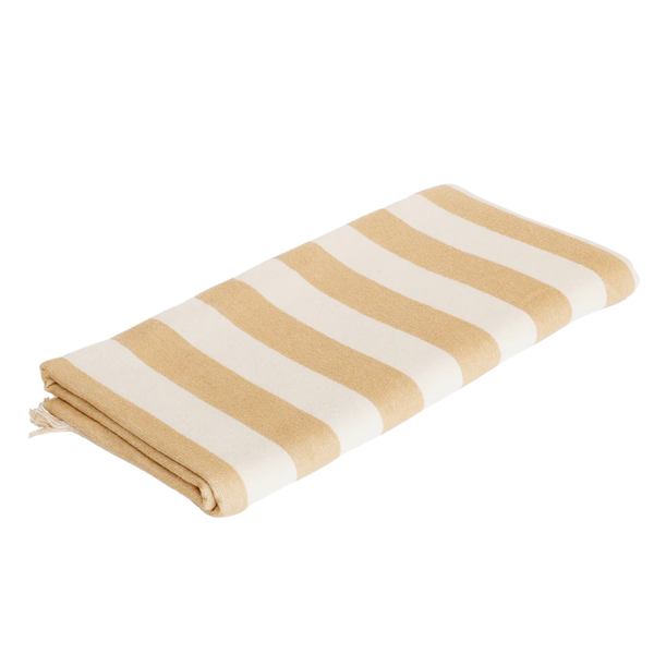 Plage Towel, Tan Stripe