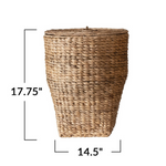 Hand-Woven Water Hyacinth Baskets w/ Lids, 3 Sizes