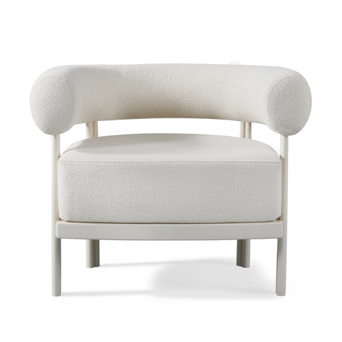 Cove Luxe Lounge Chair, Aluminum Bone/Riviera Ivory