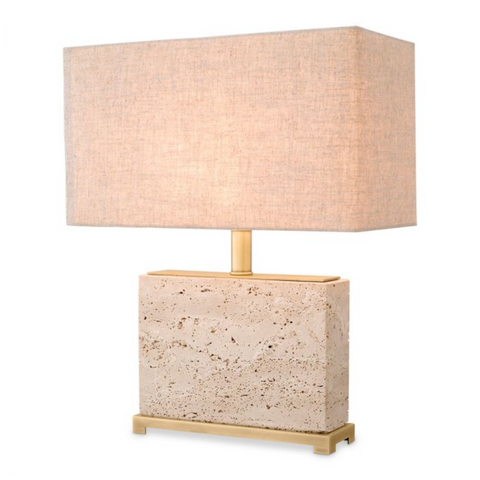 Newton S Table Lamp, Travertine