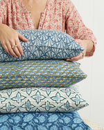 Tahiti Byzantine Linen Cushion, 20" x 20"