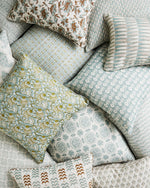 Amulet Celadon Linen Cushion, 14" x 22"