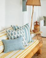 Kesula Denim Linen Cushion, 22" x 22"