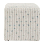 Joie Ottoman, Sea Blue, 18"W x 18"H x 18"D