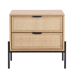 Avida Nightstand, Rustic Oak / Dark Grey