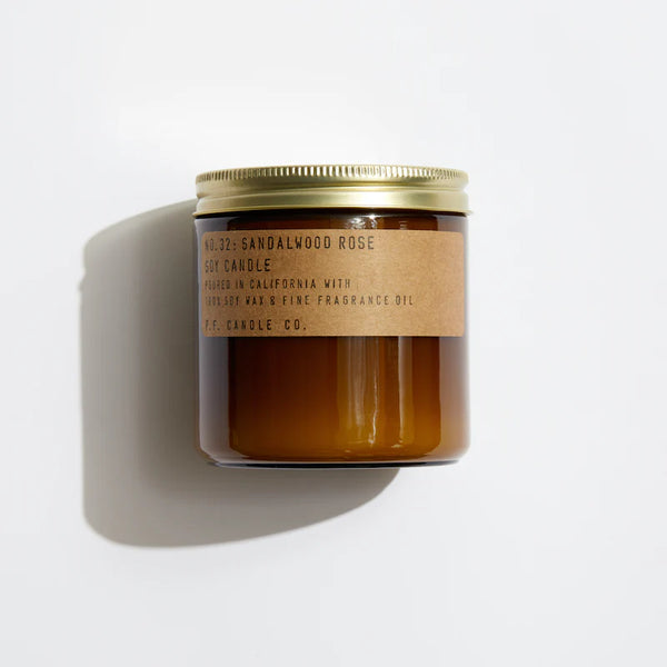 No. 32 Sandalwood Rose Soy Candle, 3 Sizes