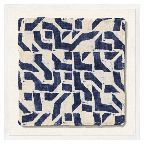 Indigo Textile XI, 25" × 25"