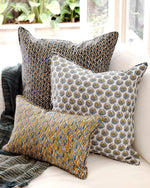 Biarritz Tobacco Linen Cushion, 22" x 22"