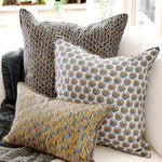 Biarritz Tobacco Linen Cushion, 22" x 22"