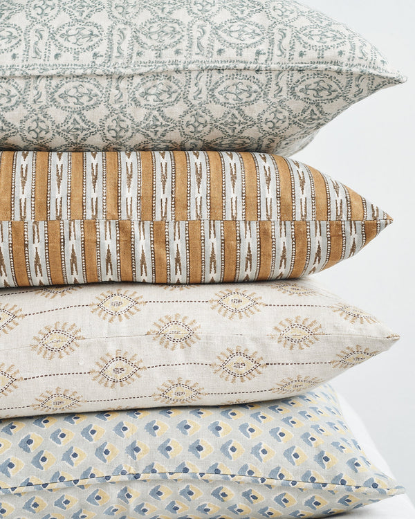 Palermo Celadon Linen Cushion, 20" X 20"