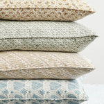 Moro Celadon Linen Cushion, 14" x 22"