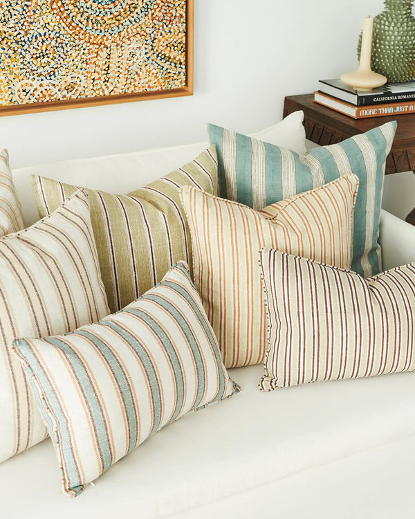 Alacha Juniper Linen Cushion, 14" x 22"