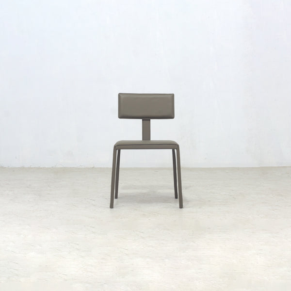 Cato Top Grain Leather Side Chair, Ventura Flint