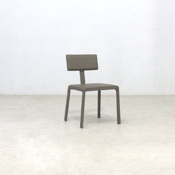Cato Top Grain Leather Side Chair, Ventura Flint