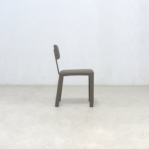 Cato Top Grain Leather Side Chair, Ventura Flint