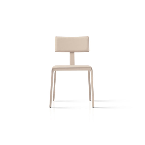 Cato Top Grain Leather Side Chair, Heritage Sand
