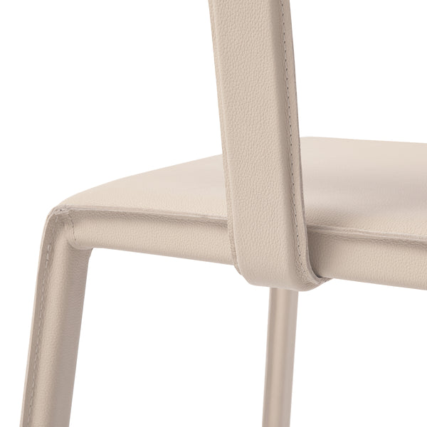 Cato Top Grain Leather Side Chair, Heritage Sand