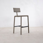 Cato Top Grain Leather Bar Stool, Flint