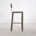Cato Top Grain Leather Bar Stool, Flint